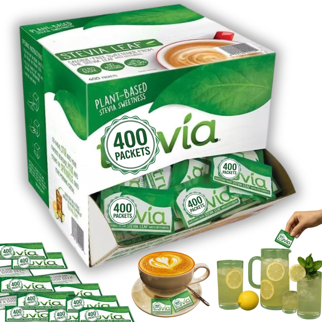 ELI&VAL Truvias natural stevia packets in bulk box for daily sweetness