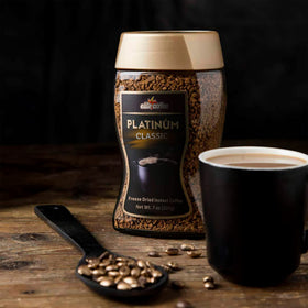 ELITE Platinum pack of 2 instant coffee tubs ready for busy days.