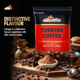 ELITE Turkish coffee ground pack8 kosher-label emphasizes year-round premium quality and trust