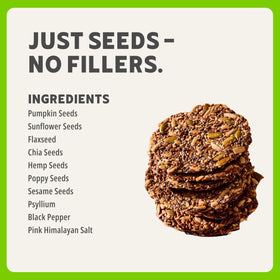 Ella’s Flats pumpkin seed hemp crisps as a toast substitute for breakfast