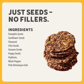 Ella’s Flats Sesame All Seed Crisps with soup pairing highlights savory gluten-free crunch