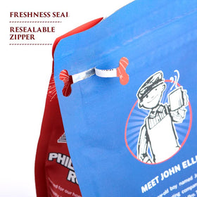 Ellis Coffee Philadelphia Roast ground coffee bag ready for home brewing.