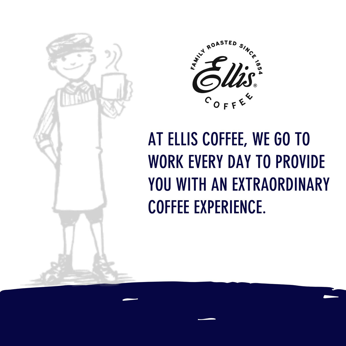 Ellis Coffee Presidential pods table scene, perfect for a family breakfast ritual.
