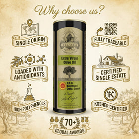 Ellora Farms Koroneiki olives harvest, ideal for finishing sauces and salads.
