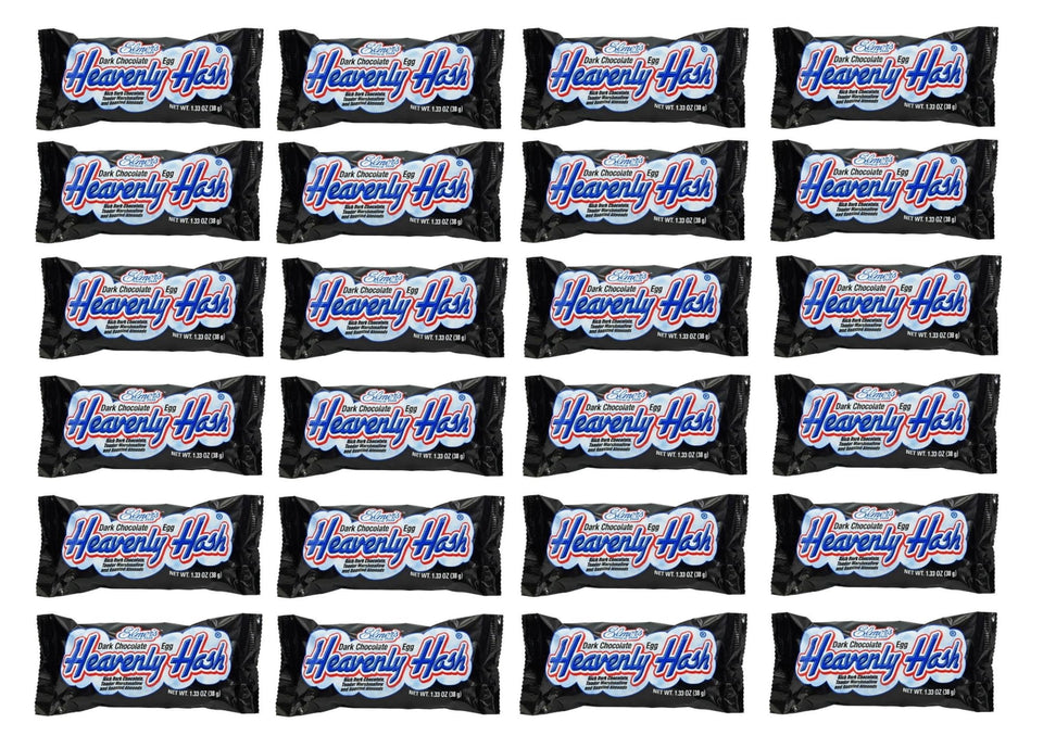 Elmer Dark Chocolate Heavenly Hash Eggs 24-pack box, perfect for sharing.