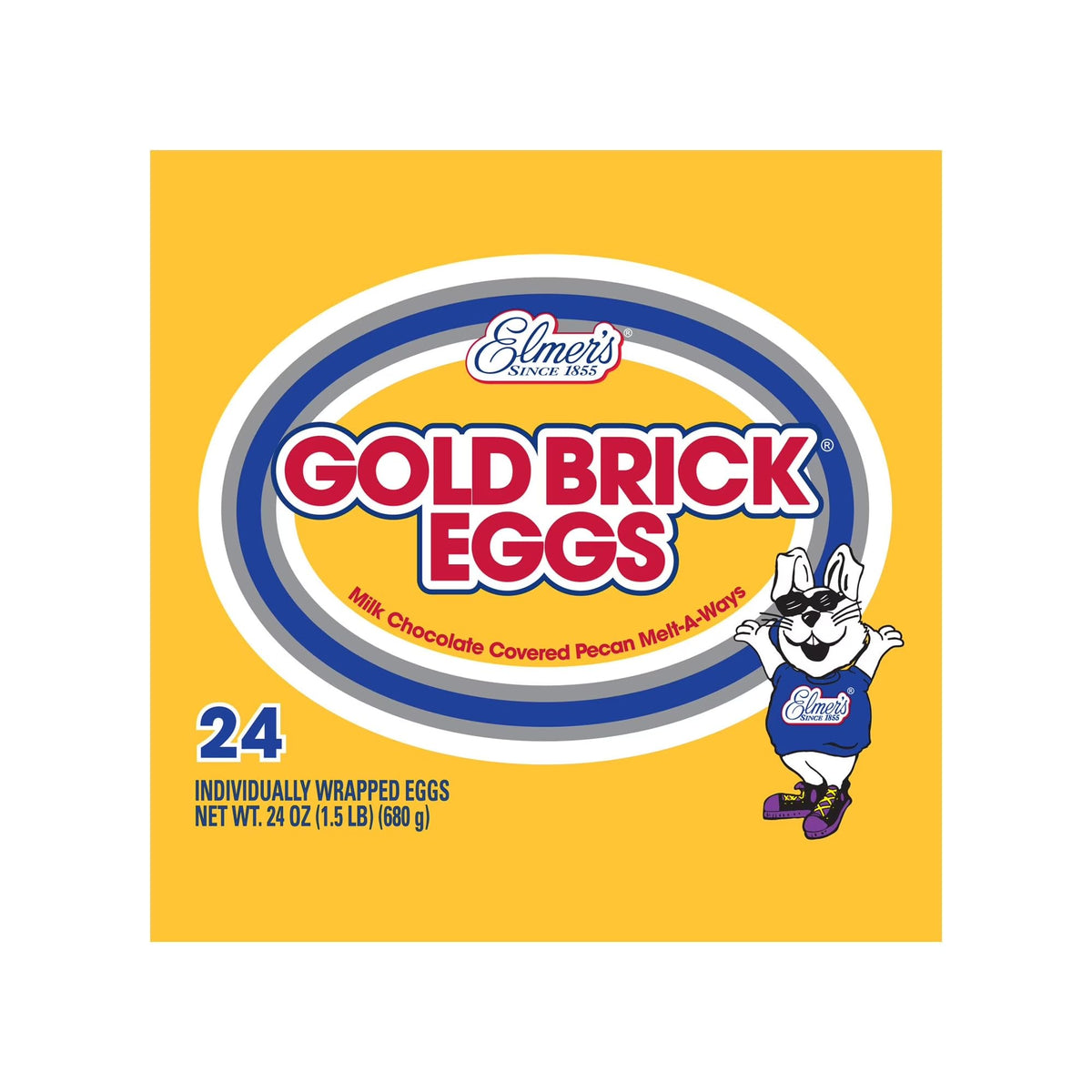 Elmer Gold Brick Eggs in gift-ready packaging for easy gifting