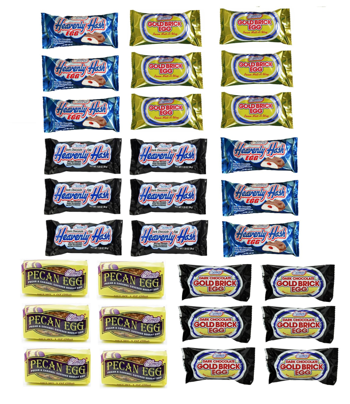 Elmer Ultimate Egg Variety Pack pack shot showing a giftable Easter assortment