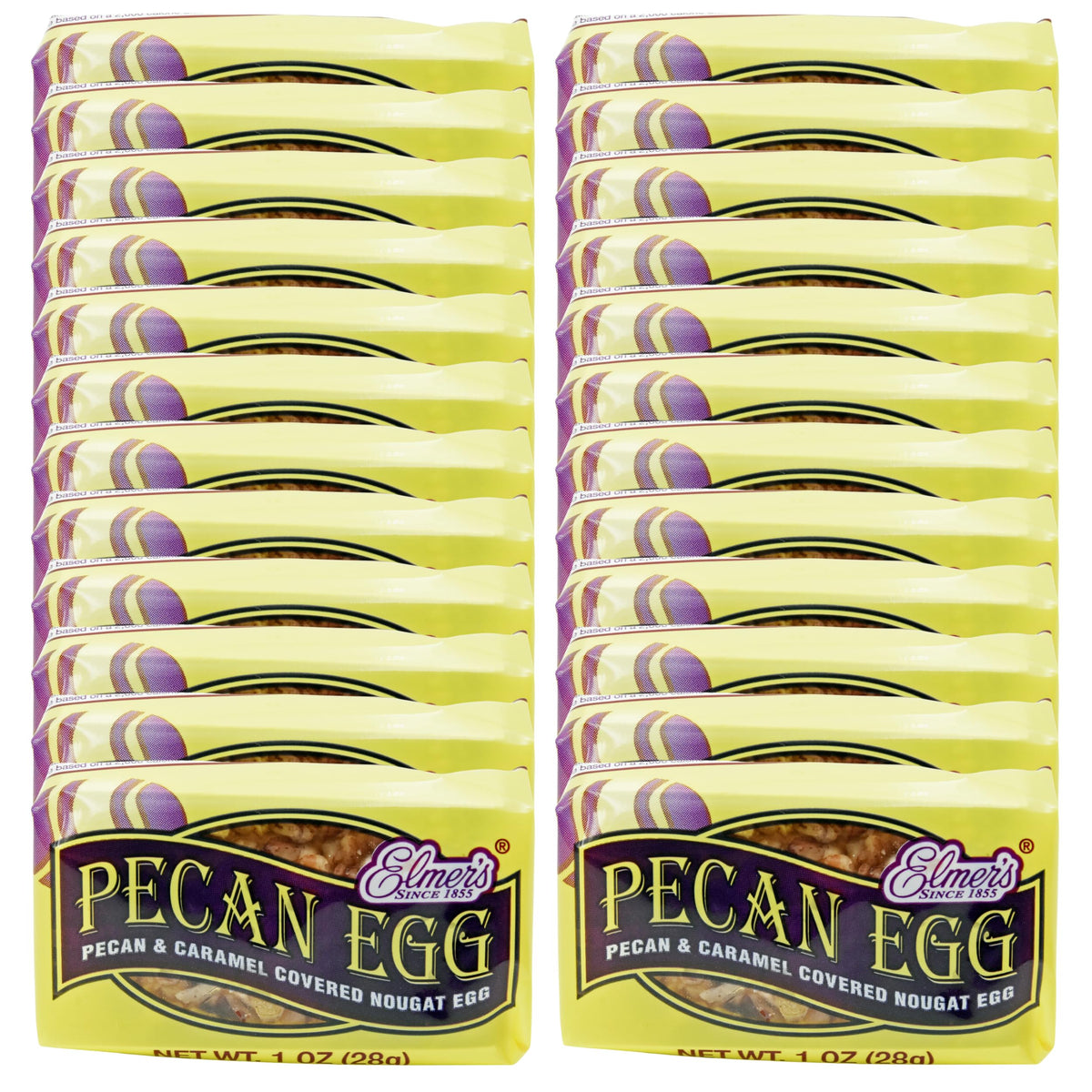 Elmer's Pecan Eggs with creamy nougat center, a classic Easter treat.
