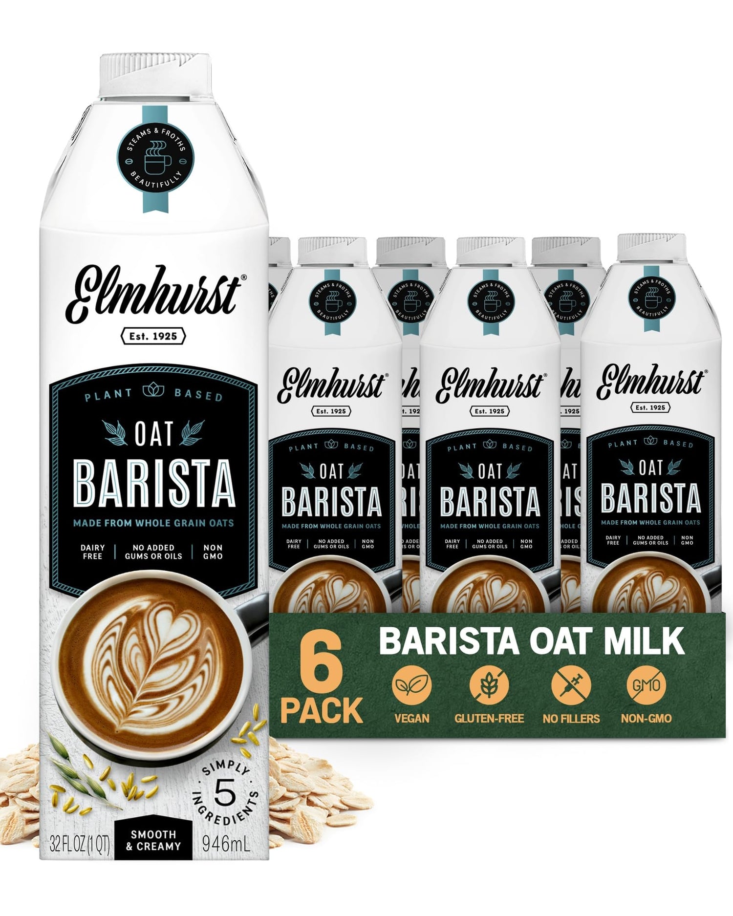 Elmhurst 1925 Barista Edition bottle shows simple ingredients for cafe-quality drinks
