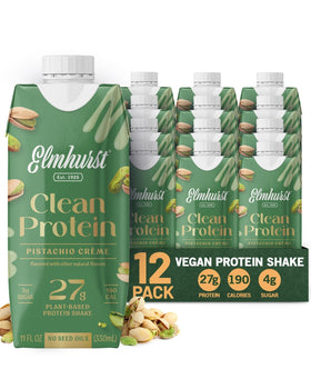 Elmhurst 1925 Pistachio Cream High Protein Shake bottle for on-the-go protein boost