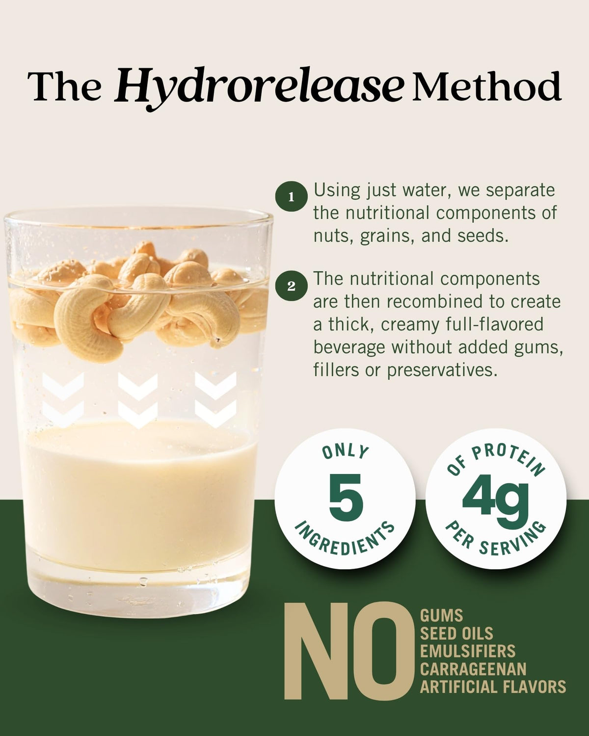 Elmhurst 1925 Sweetened Cashew Milk in a coffee latte for creamy flavor.