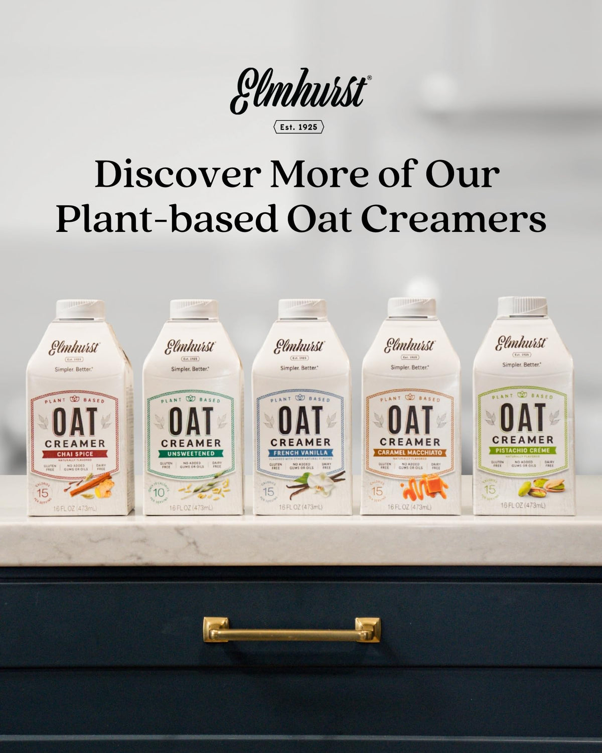 Elmhurst Brown Sugar Oat Creamer vegan and dairy-free option for everyday coffee