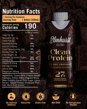 Pouring Elmhurst Sea Salt Chocolate shake reveals creamy texture and smooth finish