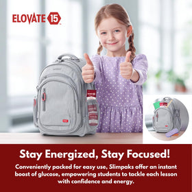 Elovate 15 emergency glucose in gym bag or car