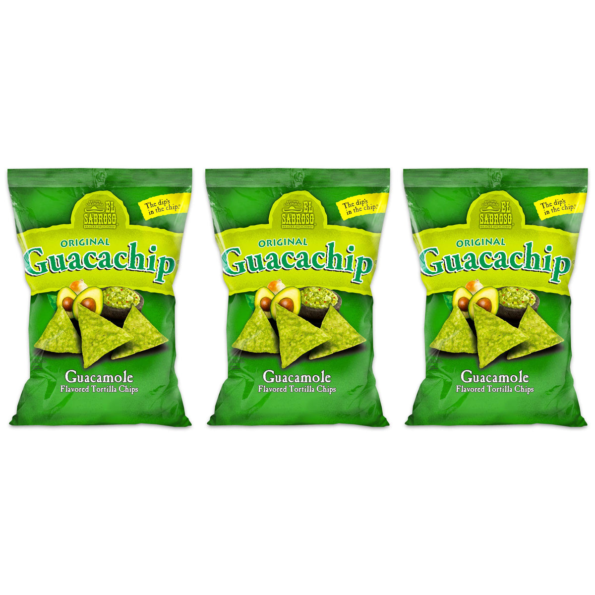 El Sabroso Original Guacachip bag showcasing guacamole flavor ideal for parties and snacking