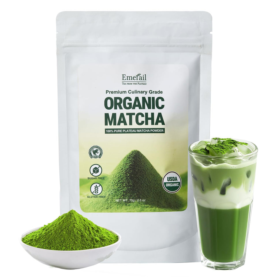 Emerail Matcha Powder pouch for premium storage and quick prep.