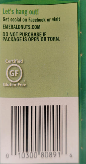 Emerald 100 calorie pack nuts in resealable pouch, convenient portion control for cravings.