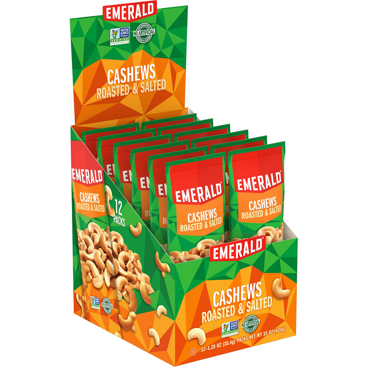 Emerald cashews in a lunchbox ready-to-eat snack idea.