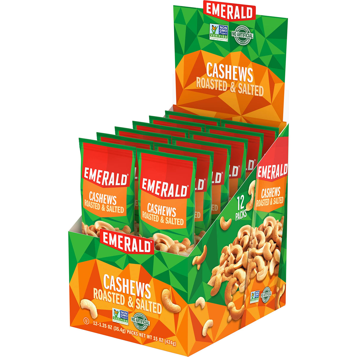 Premium Emerald cashews with no artificial preservatives or colors.