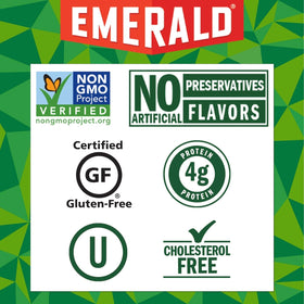 Kosher-certified Emerald almonds with no artificial preservatives