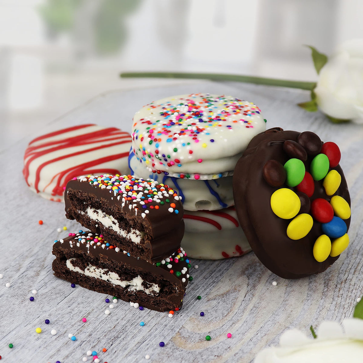 Empire Delights 12-count cookie box arrangement emphasizes shareable treats for gatherings.