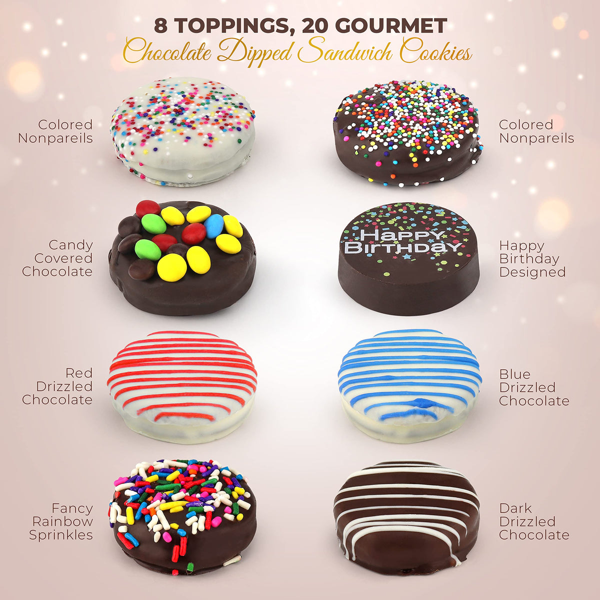 Empire Delights 20-count gift box packaging, shareable birthday treat