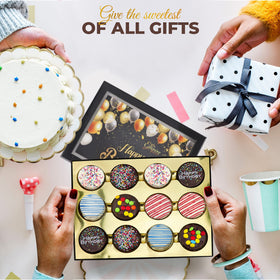 Empire Delights gift box with cookie treats showcases ready-to-gift packaging.
