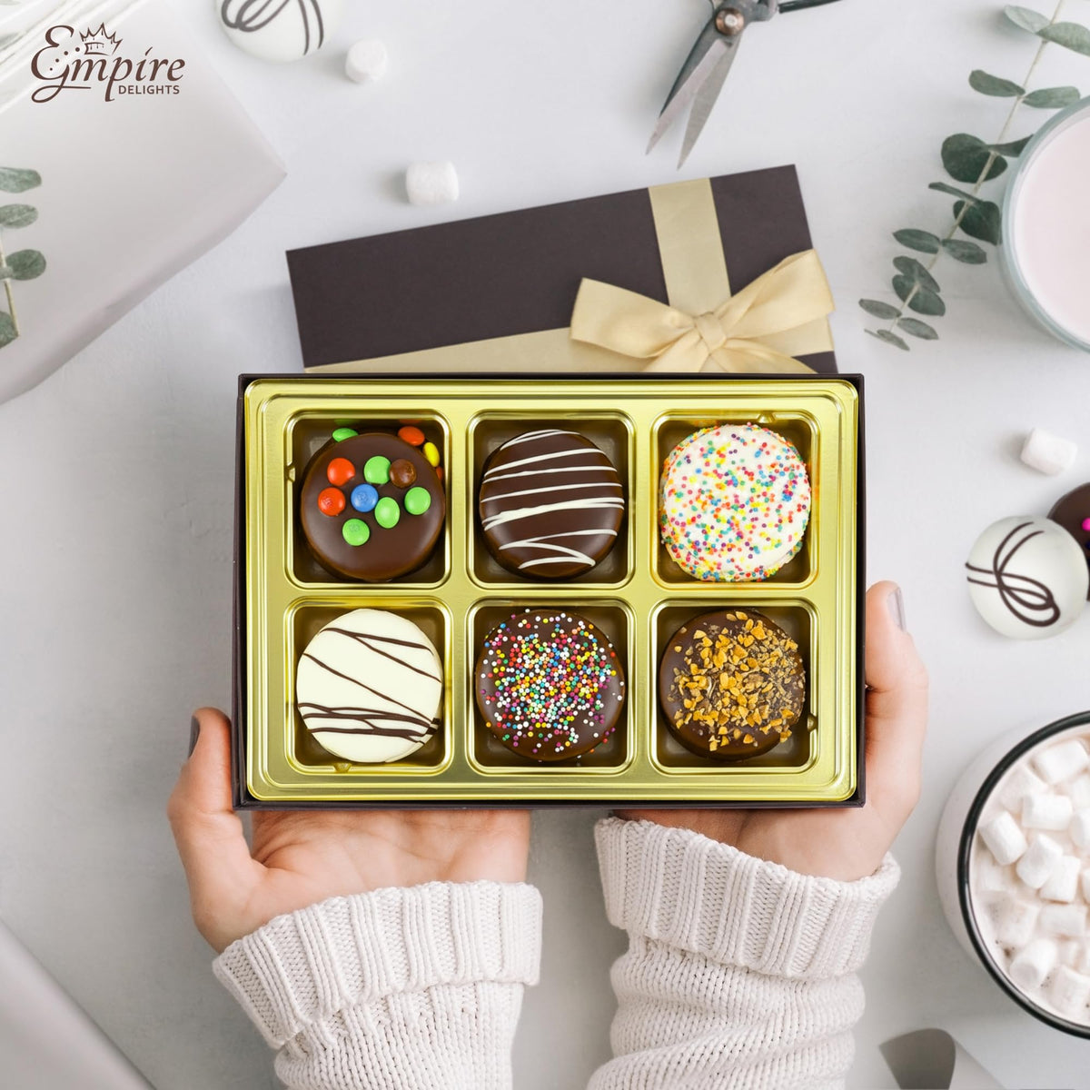Empire Delights chocolate dipped cookies feature premium coating for a rich indulgent bite.
