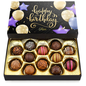 Empire Delights Happy Birthday box front, a perfect birthday gift.