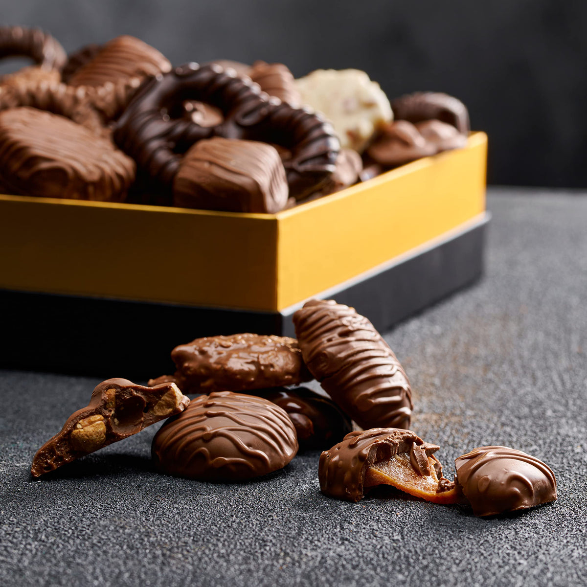 Empire Delights ribbon-wrapped gift box signals a ready-to-gift experience.