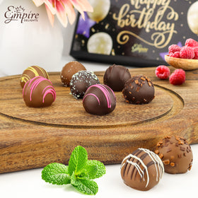 Empire Delights truffles assorted platter, a luxurious gift for chocolate lovers.