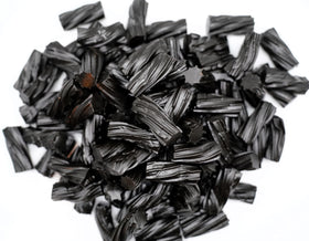 EMPORIUM CANDY Black Australian Licorice bag front view, highlighting premium quality