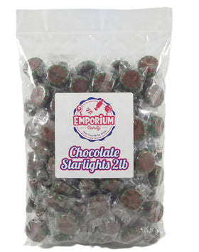 Emporium Candy chocolate-starlight-swirl in bulk bag highlights minty cocoa flavor for party bowls