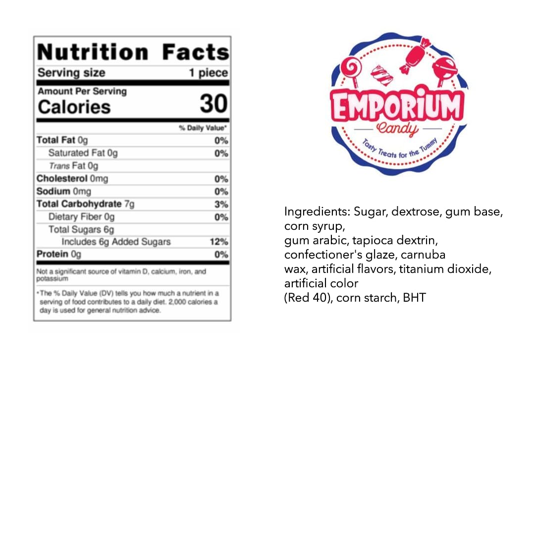Emporium Cinnamon Gumballs: vibrant red candy for gift jars and office dispensers.