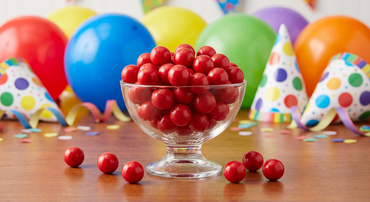 Emporium Cinnamon Gumballs: long-lasting chew in eye-catching display packs.
