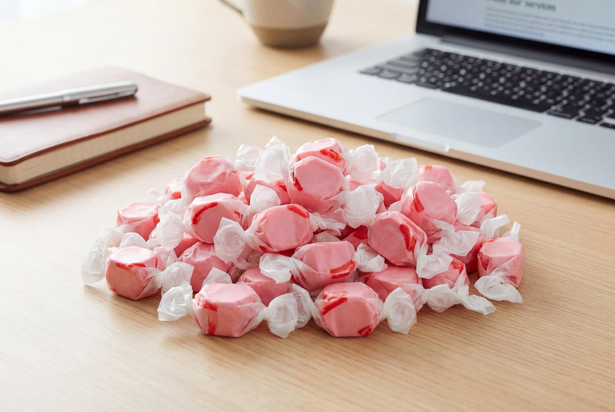 Emporium Candy Cinnamon Taffy individually wrapped pieces preserve freshness