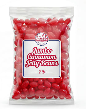 Emporium Candy jumbo cinnamon jelly beans 2 lb bag for party buffets and displays.