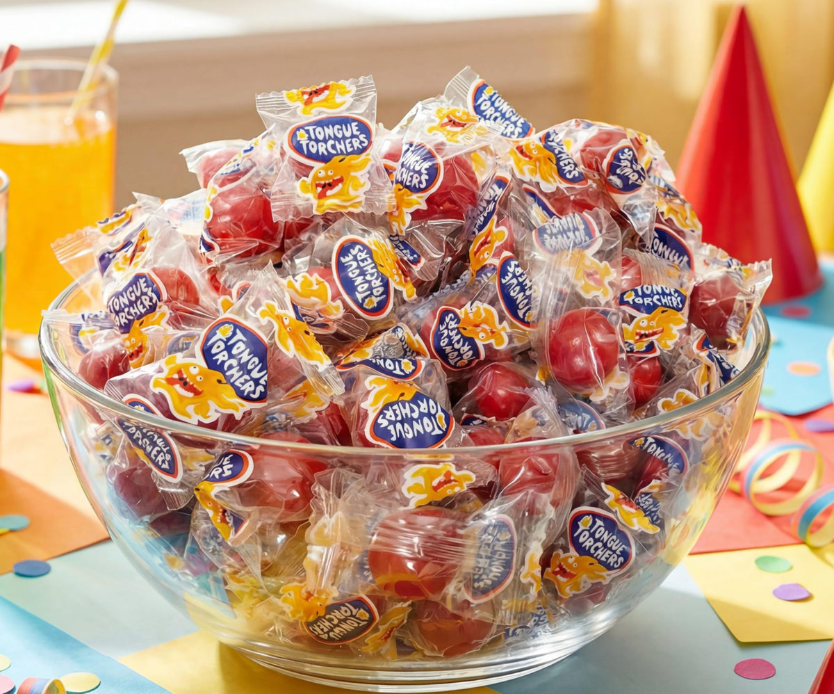 Emporium Candy long-lasting hard candy delivers extended cinnamon flavor.