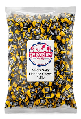 Emporium Candy mildly salty licorice toffee 1.5 lb bag ready for sharing