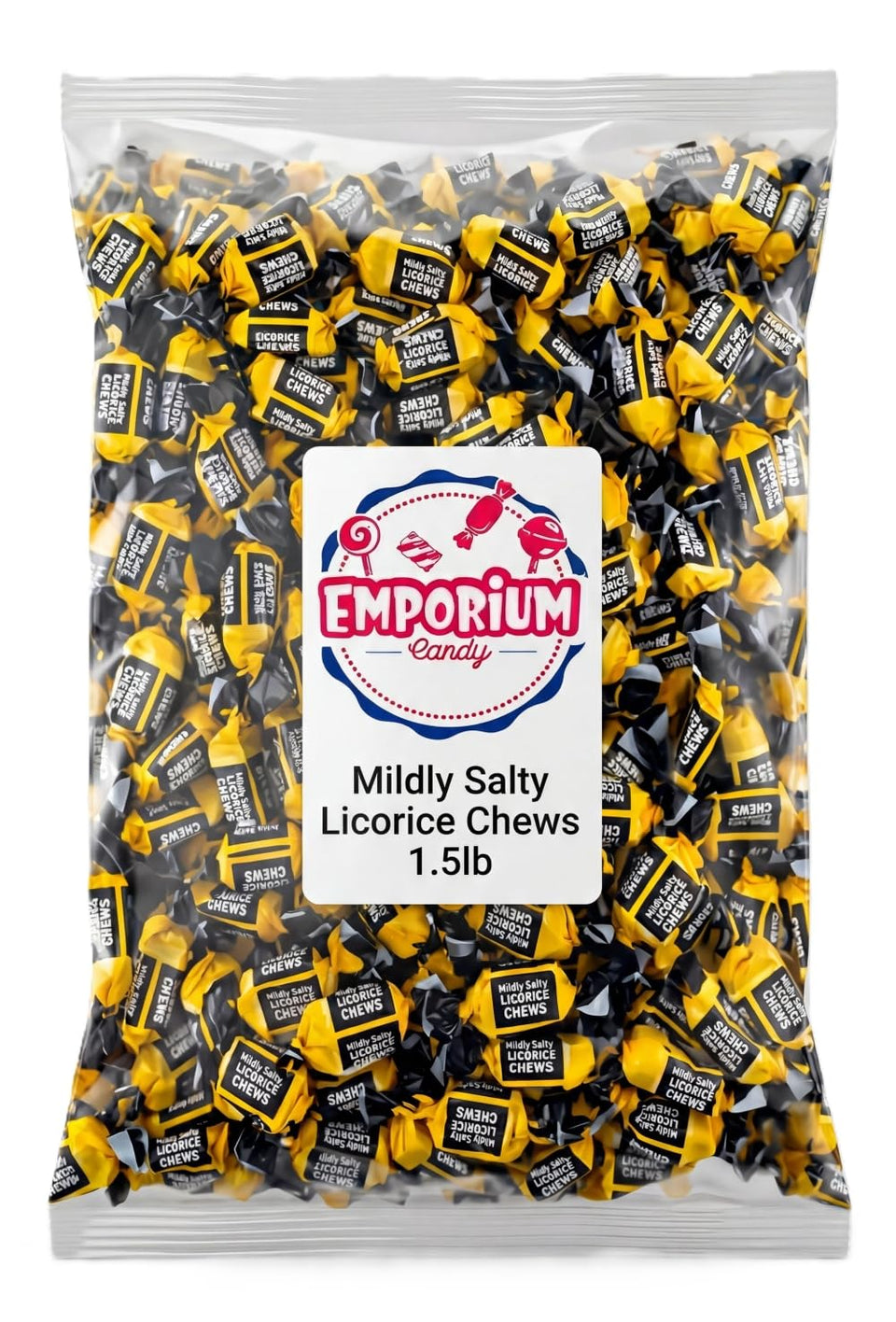 Emporium Candy mildly salty licorice toffee 1.5 lb bag ready for sharing