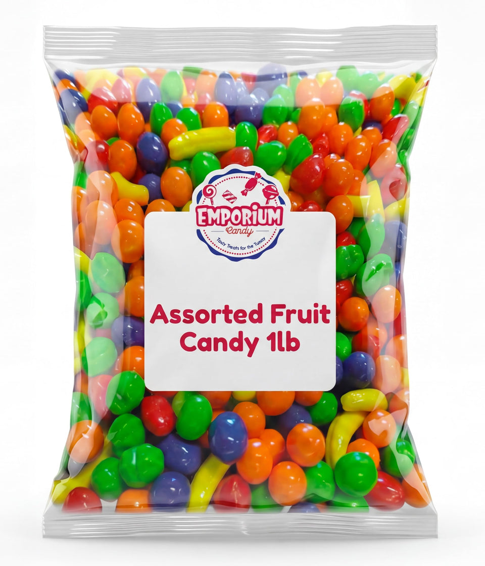 Emporium Candy banana fruit shape in a colorful bowl, ideal for party snacks