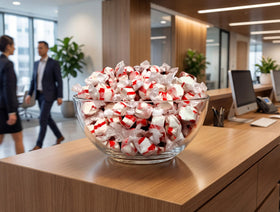 EMPORIUM CANDY Peppermint flavor closeup suggests refreshing, not overpowering.
