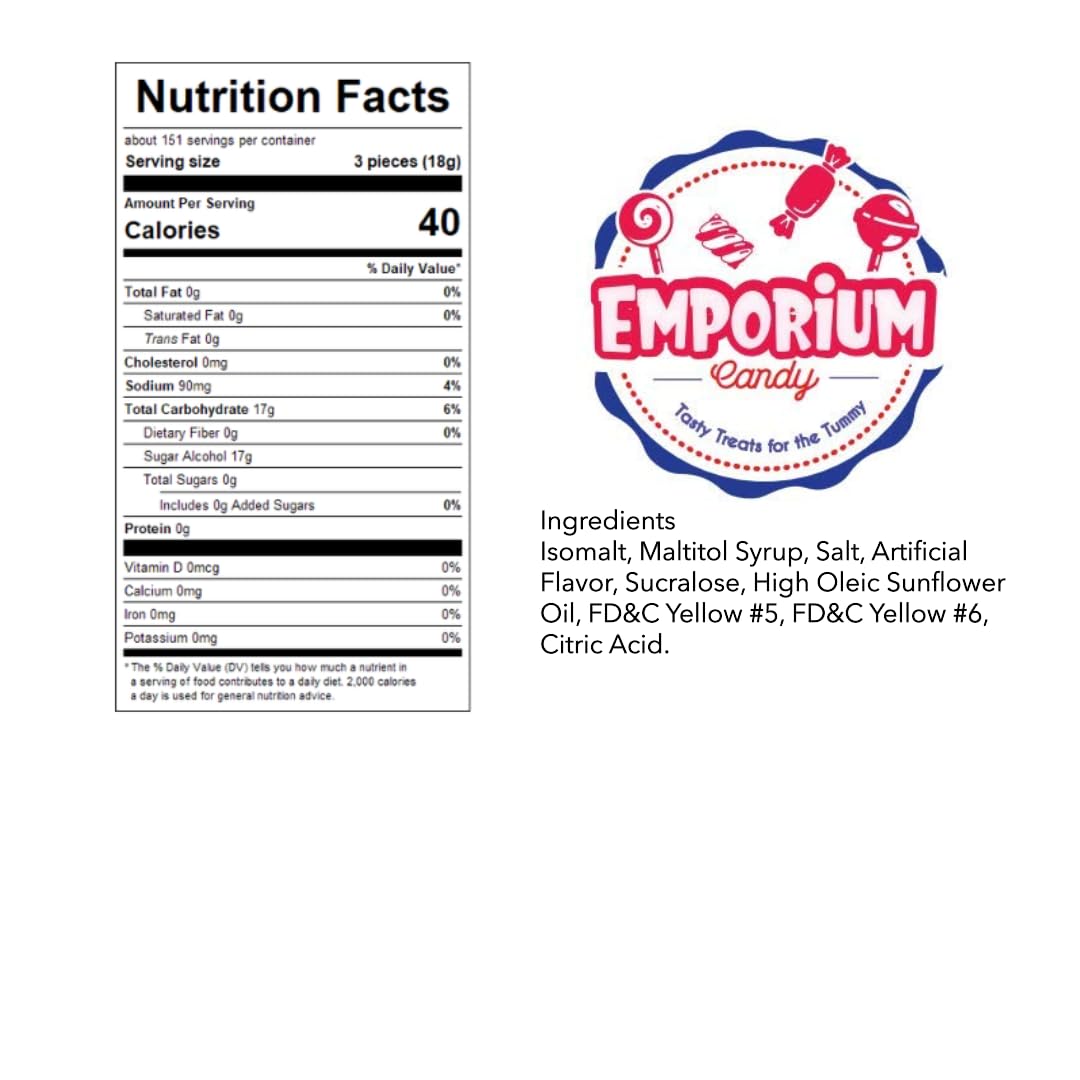 EMPORIUM CANDY on-the-go snack with no sugar added.
