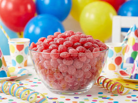 Emporium Candy Sanded Wild Cherry Drops close-up with sugar sanding