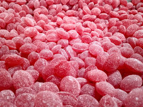 Emporium Candy Sanded Wild Cherry Drops on a party table display
