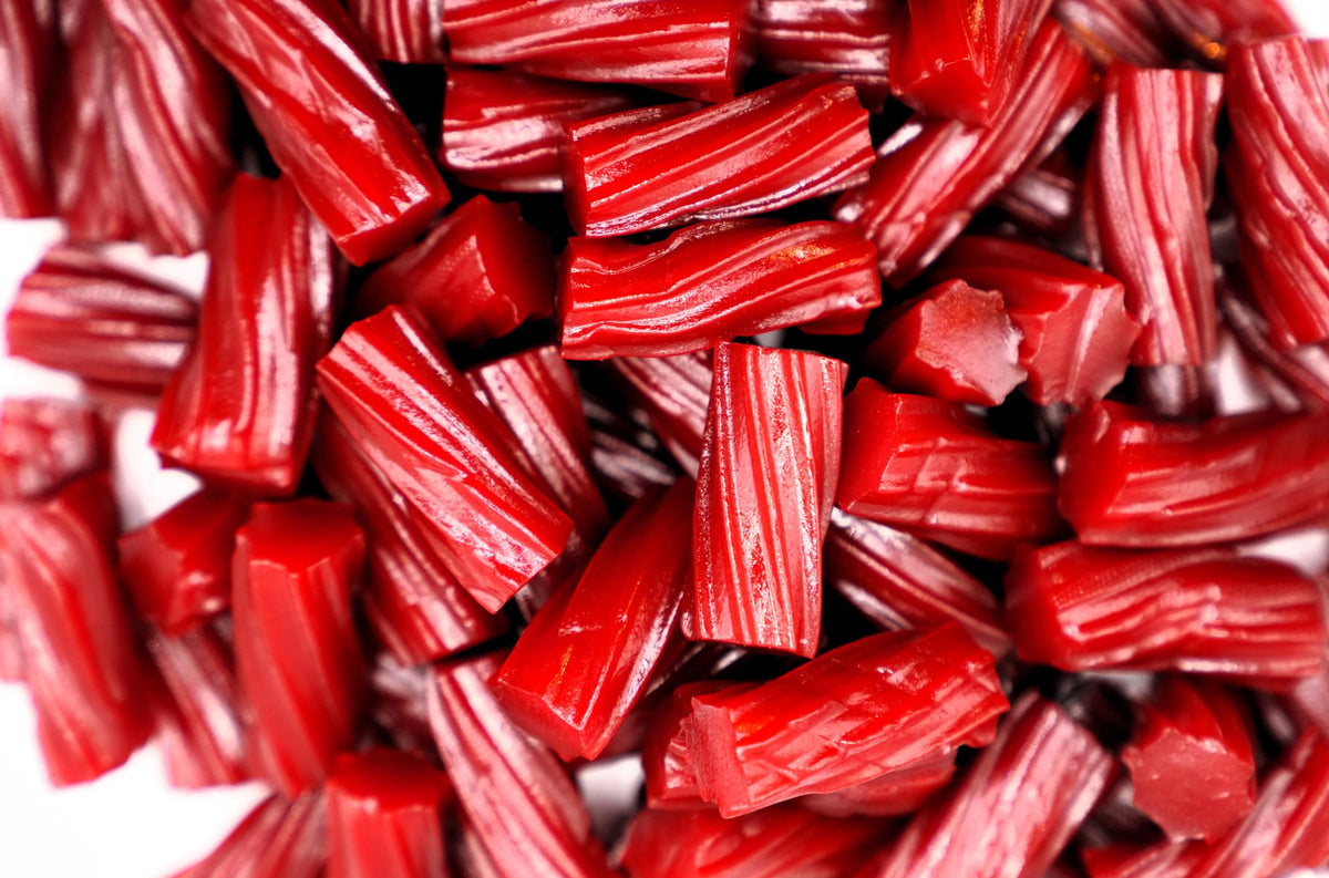 Emporium Candy Australian-style licorice offers smooth texture for snacking.