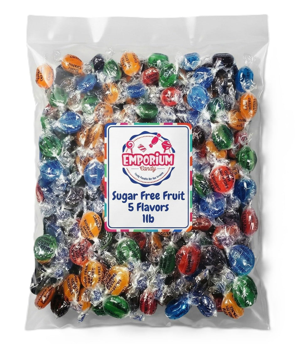 EMPORIUM CANDY cherry sugar-free fruit buttons for a quick guilt-free snack