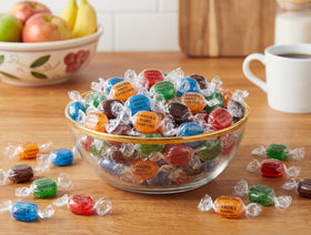 EMPORIUM CANDY orange sugar-free fruit buttons ideal for lunchbox treats