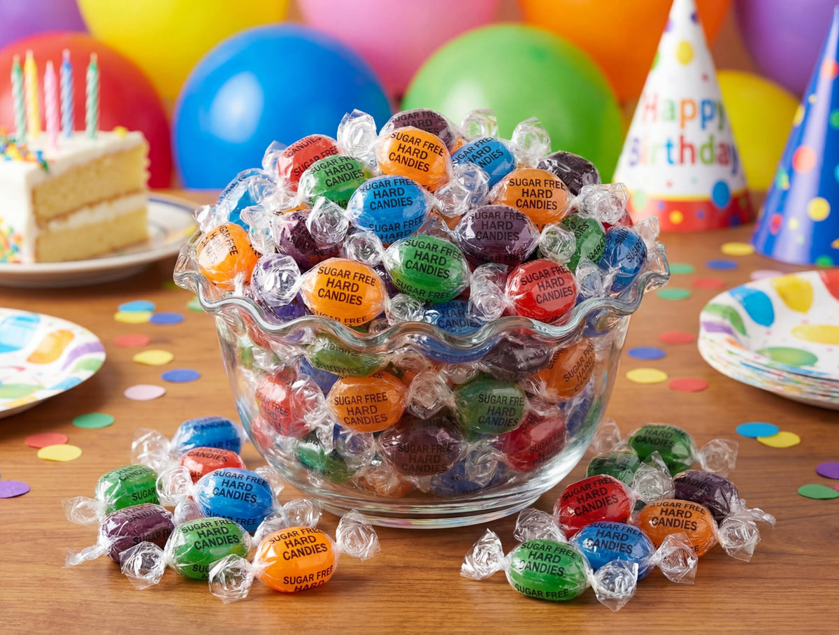 EMPORIUM CANDY raspberry sugar-free fruit buttons colorful treat option