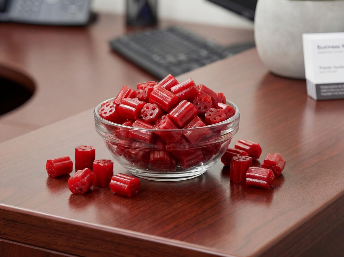 Emporium Candy Cherry Licorice Bites – classic favorite with bold cherry taste for movie nights.